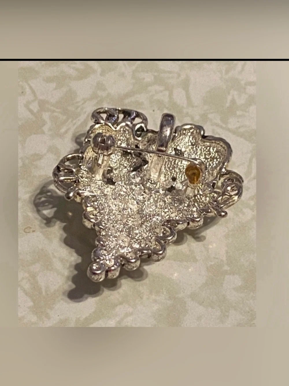 Grapes Silver Tone Brooch #6856